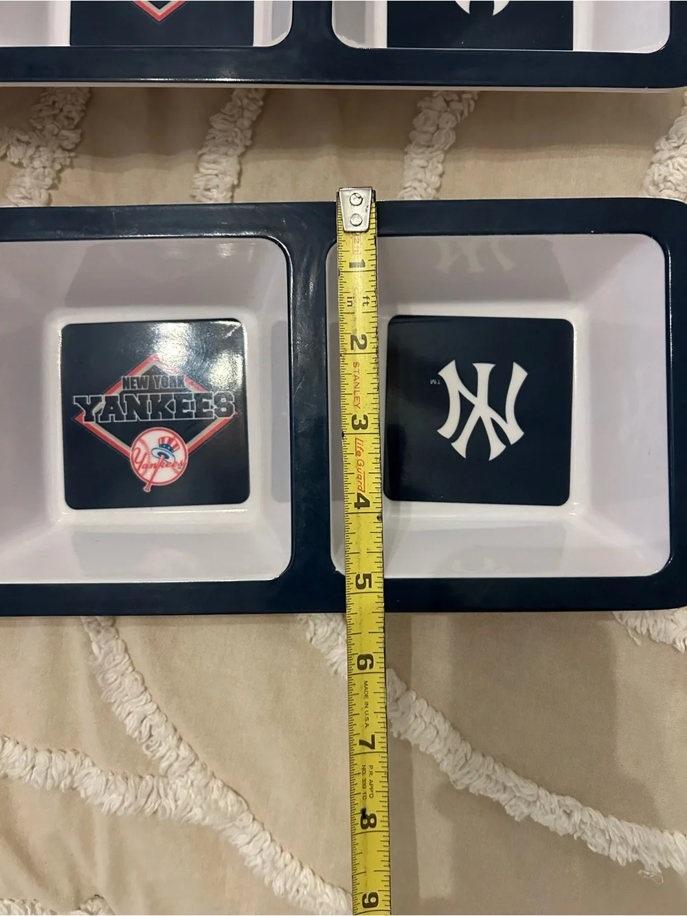 New Era Navy & White New York Yankees Triple Snack Server